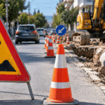 Τρίκαλα:-Στένωση-της-οδού-Ζηλευτής-για-έργα-ομβρίων