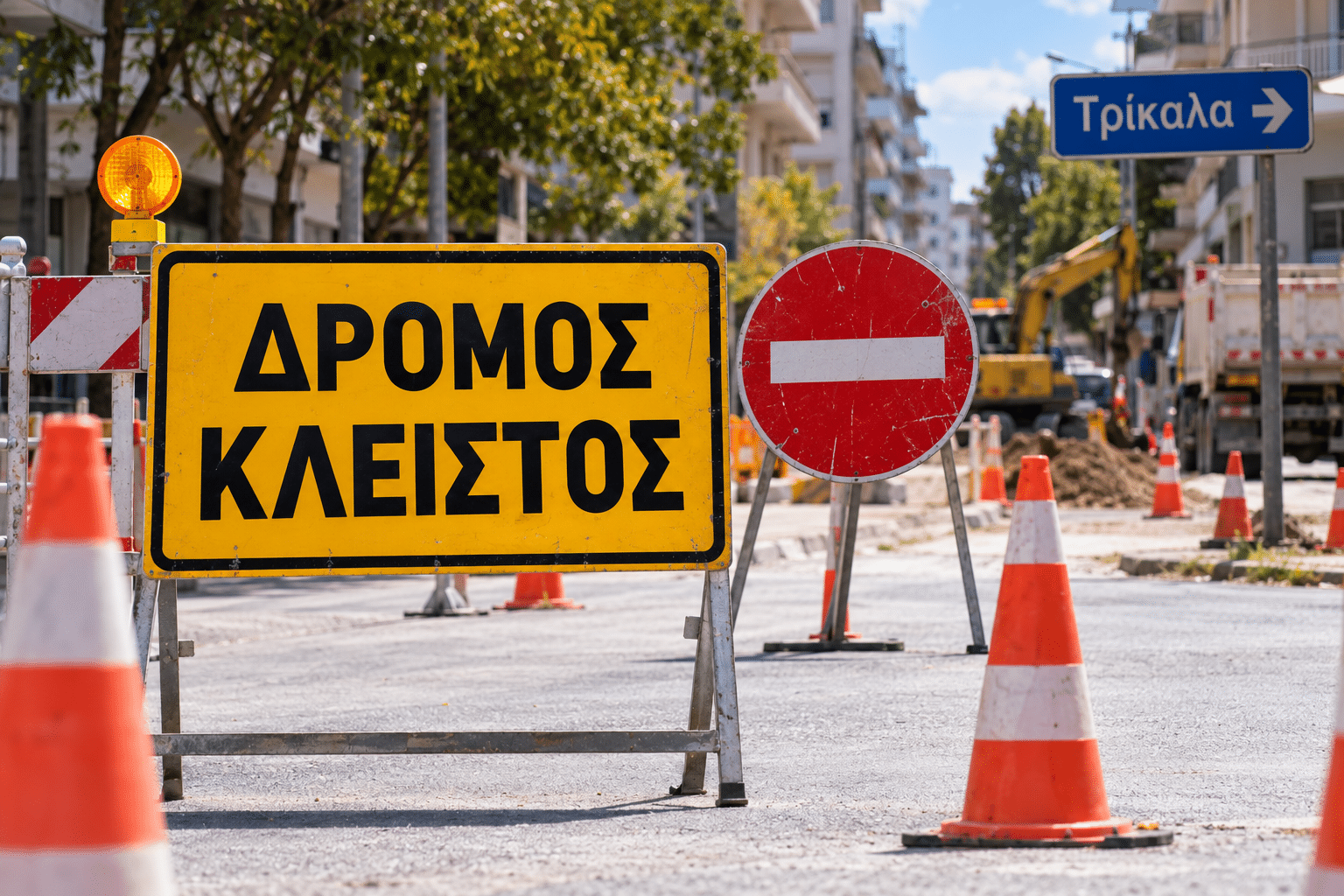 Τρίκαλα:-Κλείνουν-δύο-δρόμοι,-στενεύει-η-Ζηλευτής